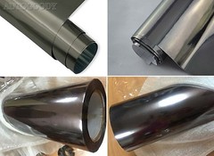 72″ x 60″ Dark Chrome Mirror Black Vinyl Film Wrap Sticker Stretchable 6ft x 5ft