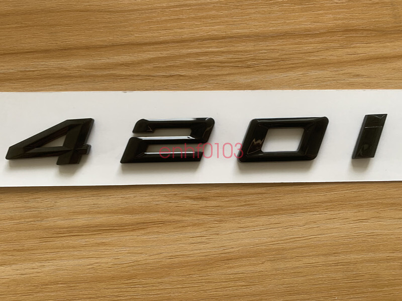 Gloss Black 3D ABS Letters Trunk 420i Emblem Rear Badge for BMW 2017-2022 420i