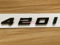Gloss Black 3D ABS Letters Trunk 420i Emblem Rear Badge for BMW 2017-2022 420i