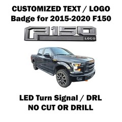 2015-2020 F150 Custom Badge 13th Gen LED Personalized Fender Emblems PAIR