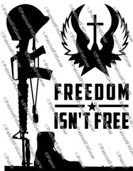 Freedom isnt free,Flag,Veterans,Military,Support Our Troops,Sticker,Vinyl Decal