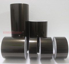 Multi-function – 8″ Wide Brown 2D Glossy Carbon Fiber Vinyl Tape Wrap Sticker CF