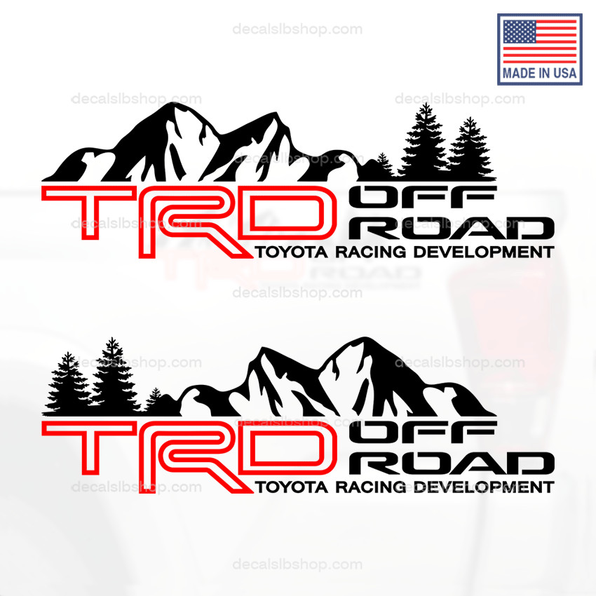 TRD 4X4 Off Road decal vinyl bedside Fits Tundra Tacoma Toyata Truck Sticker k