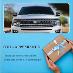 Customizable 7” Black Grille Badge – Embossed American Flag Design