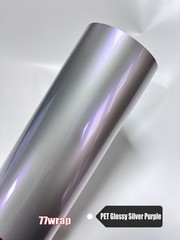 50FT x 5FT PET Silver PUR Magic Glossy Metallic Pearl Car Vinyl Wrap Sticker US