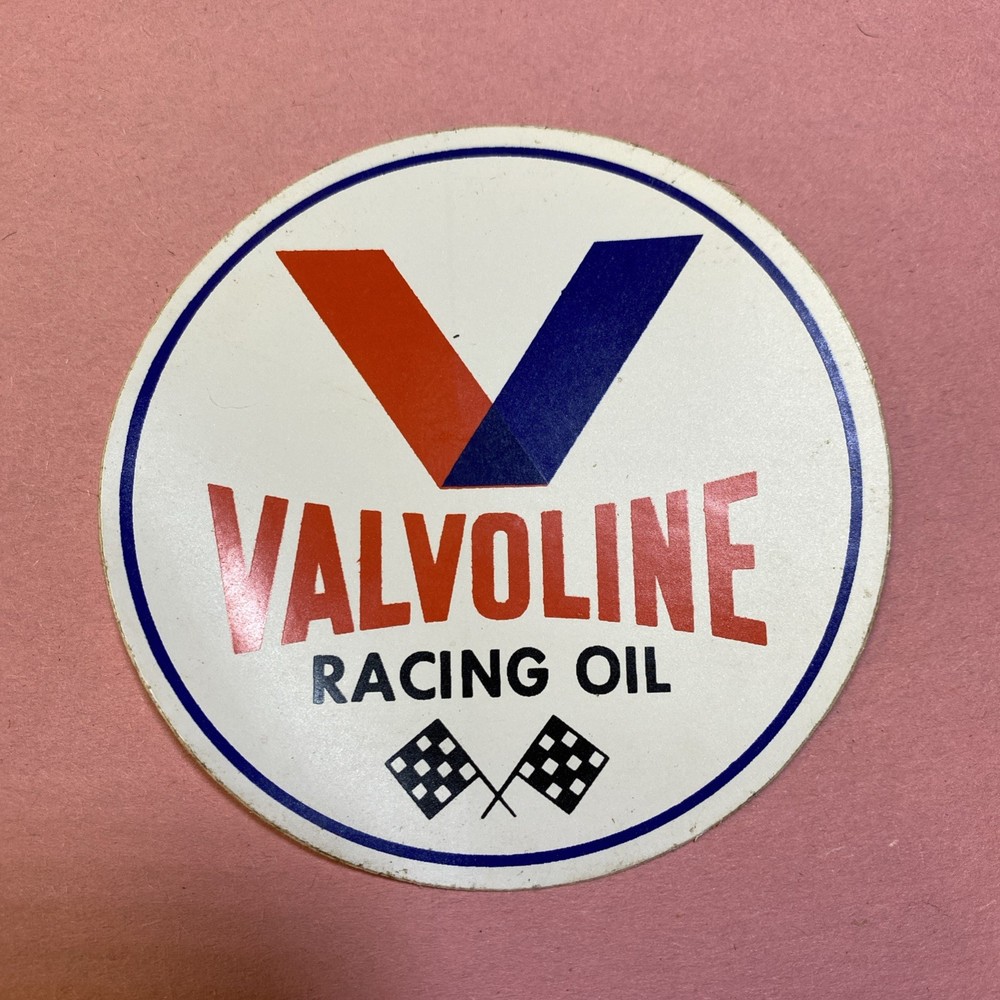 Vintage 1970s Valvoline Racing Motor Oil 3″ Sticker Decal Hotrod Ratrod Drag