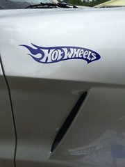Two Hot Wheels Decal right and left sides 9 inch