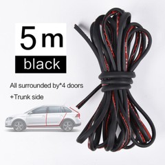 5M/16ft U Shape Rubber Seal Car Door Edge Guard Molding Trim Protectors Strip