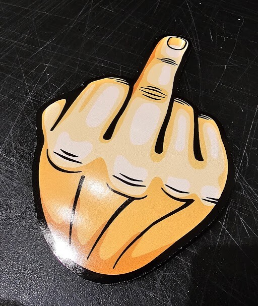 Middle Finger Tool Box Bumper Sticker Vinyl Decal JDM Tool Chest Funny F@CK You