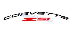 6 x for Corvette C8 Z51 BLACK Brake Caliper Decals-Choose Color- FAST