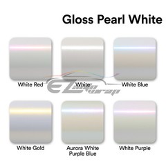 Pearl White Gloss / Matte Metallic Style Vinyl Wrap Sticker Decal Air Release