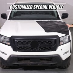 Black Front Exterior Hood Trim Sticker Decal For Nissan Frontier 2022-2025 US