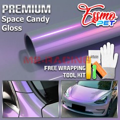 ESSMO PET Space Candy Gloss Gray Purple Car Vehicle Vinyl Wrap Decal Sticker