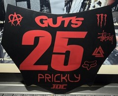 25 MOTOCUTZ Number Plate Decal – Discounted – As-Is – Item#197