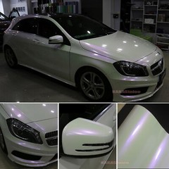 50FT x 5FT Gloss White to Purple Chameleon Chrome Vinyl Wrap Car Film Sticker US
