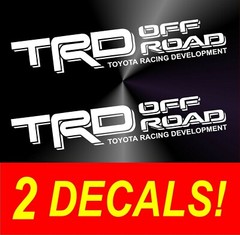 (2) TRD Off Road Vinyl for Toyota Tacoma Tundra Pair Decals Sticker Truck bed