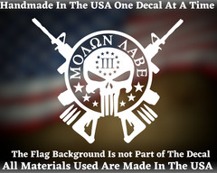 MOLON LABE 13 Colonies Skull 2nd Amendment Vinyl Car Decal USA Seller