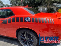 For Dodge Challenger Side Cuda Stripes 3M Graphics Vinyl Decals Years 2011-2023