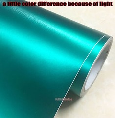 Brushed Steel Metal Satin Chrome Car Vinyl Wrap Sticker Stretch Lake Green US