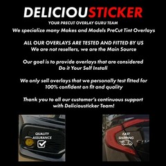 For 14-2016 Lexus IS PreCut Smoke Tint Overlay Decal Vinyl Compatiable to Emblem