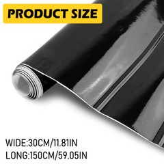 Auto Accessories Gloss Black Wrap Vinyl Film Car Interior Wrap Stickers w/ tools