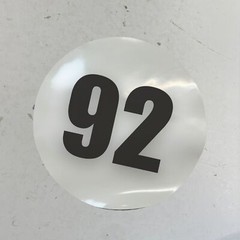 12″ Circular Round Magnetic Race Car Number 92 Magnet x2