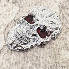 3D Metal Skull Car Body Rear Trunk Lid Tank Cover Badge Emblem Decal Sticker