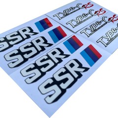 8Pcs SSR Reflect Wheel Sticker Type-C RS For Universal Fit JDM Style