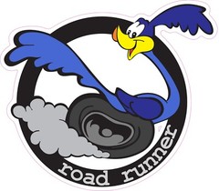 Road Runner Circle Bumper Sticker Window Decal Multiple Sizes