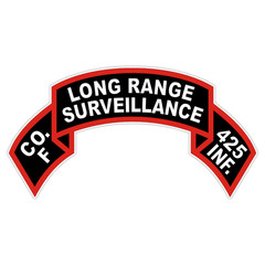 425th Infantry Long Range Surveillance Scroll Sticker Military Vinyl Decal 5″