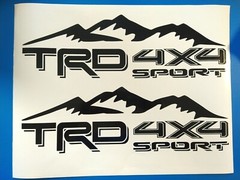 2x TRD 4X4 Sport Bedside Vinyl Decal Sticker for Toyota Tacoma Tundra