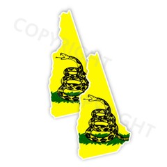 Dont Tread on Me New Hampshire State 2x Decals Bumper stickers Various Sizes CL