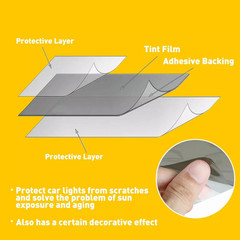 Car Auto Premium Glossy Headlight Taillight Fog Light Vinyl Sticker Tint Film