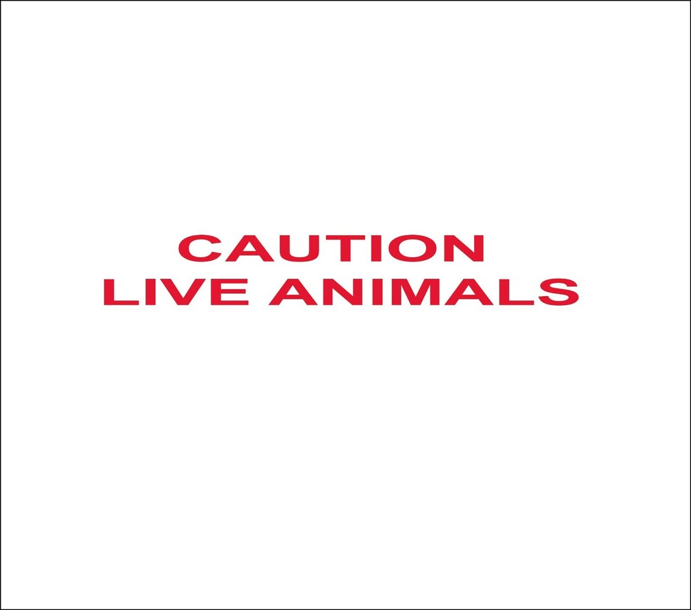 Caution Live Animals Red Sticker Decal 2.0″ x 15.7″ Free Same Day Shipping/Track