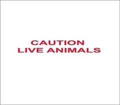Caution Live Animals Red Sticker Decal 2.0″ x 15.7″ Free Same Day Shipping/Track