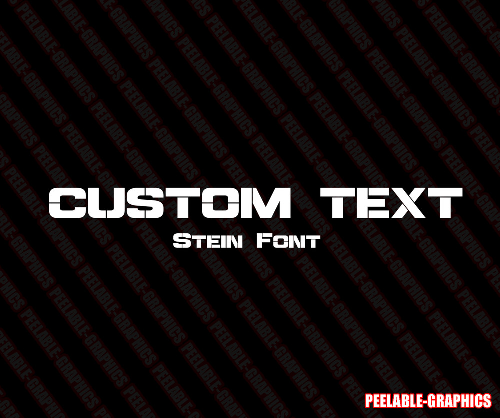 Custom Text STEIN Lettering Sticker Decal Personalized Window Business Car