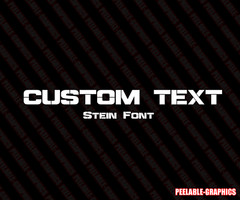 Custom Text STEIN Lettering Sticker Decal Personalized Window Business Car