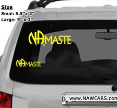 Narcotics Anonymous NA NAMASTE Transparent Sticker / Decal NEW