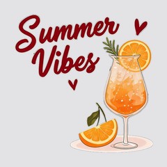 Summer Drinks Stickers Vinyl Customizable Self-adhesive for Car windows Laptop