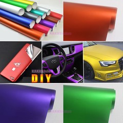 DIY Tape Decoration Car Matte Chrome Satin Metallic Vinyl Wrap Home Sticker – CF