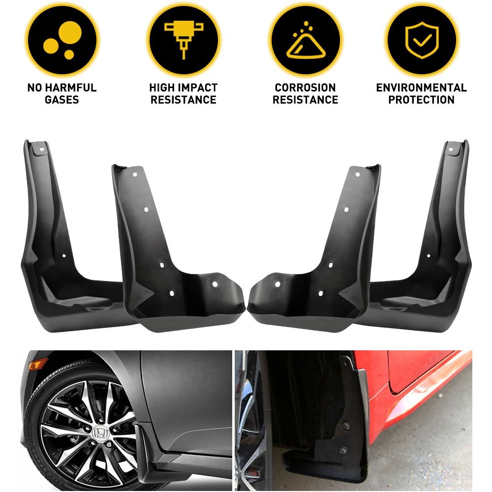 Front Rear MUD GUARDS FLAP SPLASH GUARDS w/ Screws Kit FITS for HONDA CIVIC EKK