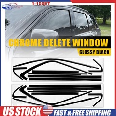 Delete Blackout Window Trims Vinyl for 2011-21 Jeep Grand Cherokee BLACK 1-10