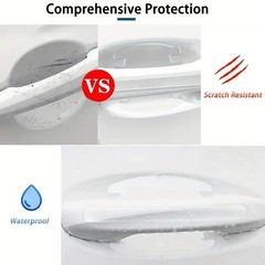 Car Door Bowl Protective Film 8PCS Scratch Resistant Stickers