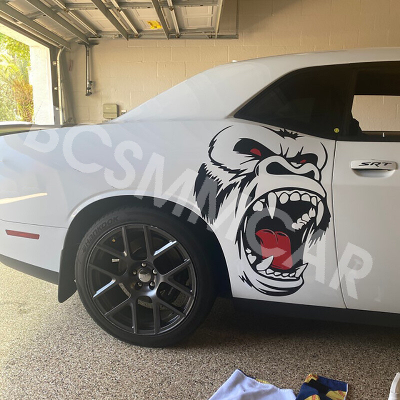 DIY Sticker For Car Side Body Door Window Decal Horror Ape Totem Graphic Decor