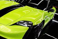 Neon Green Gloss Metallic Glitter Vinyl Film Wrap Sticker Decal Air Bubble Free