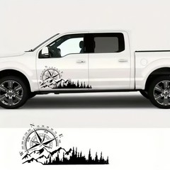 Car Mountain Compass Sticker Vinyl Decal for Pickup Truck & SUV Styling Sticker