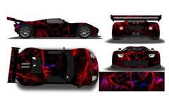 Red Lightning Strike Graphic Vinyl Car Wrap Film Sheet +Free Tools( 2 feet & up)