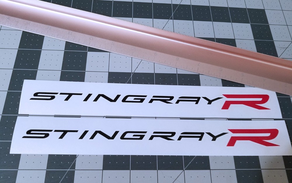 Pair C8 Corvette Stingray R Decal Vinyl Sticker Color Combo (2020 -2023)