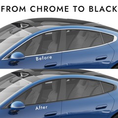 FAFALITHIC 4 in x 30 ft Chrome Delete Vinyl 1.2 inches × 30 feet, Matte Black