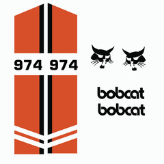 Fits Bobcat 974 Decals Stickers kit Repro Aftermarket Decal kit Premium Vinyl